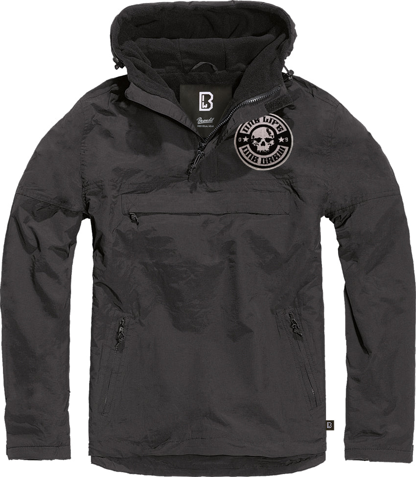 OLOC "SKULL" Hooded Windbreaker m. Fleecefutter